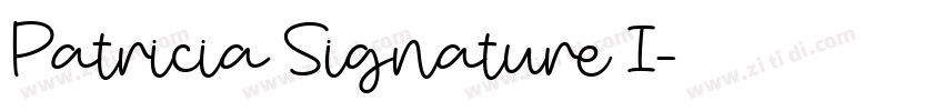 Patricia Signature I字体转换